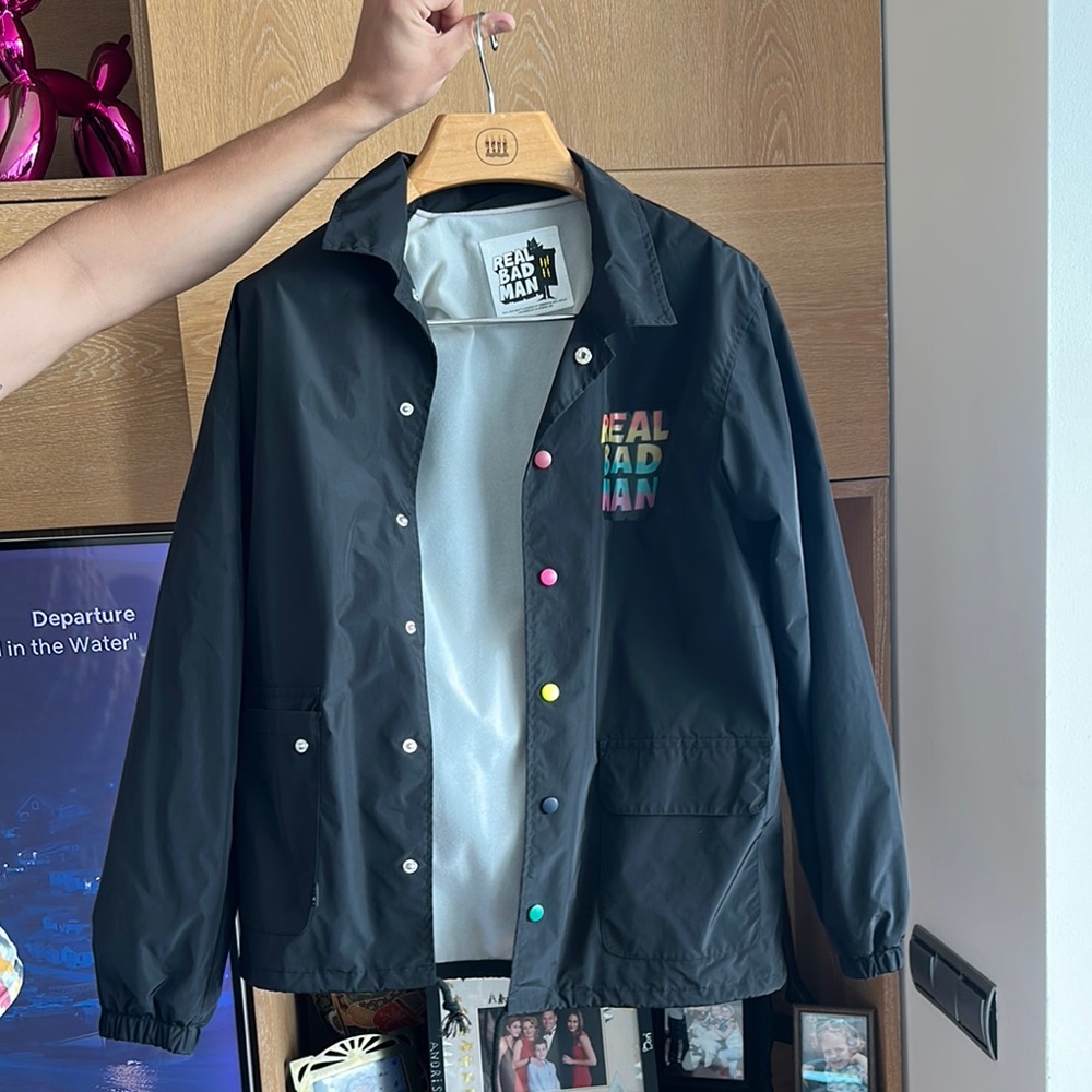 Black Windbreaker Jacket